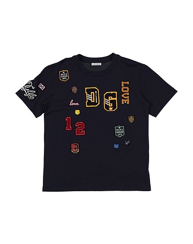 DOLCE&GABBANA T-shirt Midnight blue 100% Cotton, Polyester, Wool, Acrylic, Other Fibres