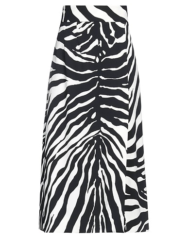 DOLCE&GABBANA Midi skirt Black 97% Viscose, 3% Elastane