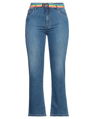 LOVE MOSCHINO Bootcut Jeans Blue 67% Cotton, 22% Lyocell, 10% Linen, 1% Elastane