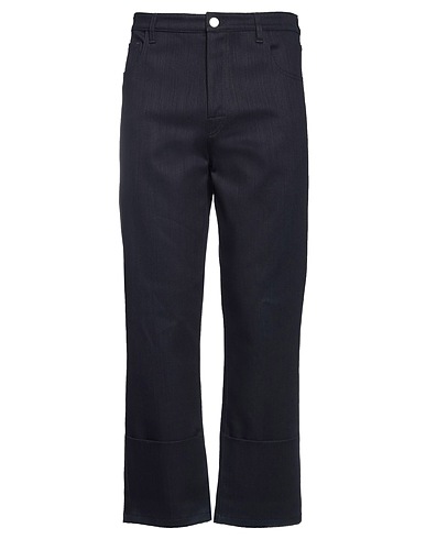 RAF SIMONS Denim trousers Navy blue 96% Cotton, 4% Polyurethane