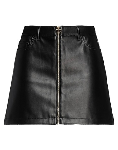 CHIARA FERRAGNI Mini skirt Black 100% Polyester, Polyurethane resin