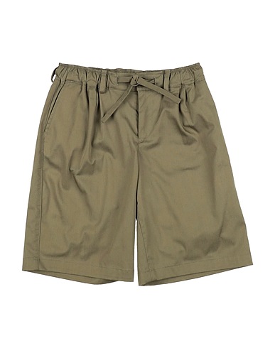 DOLCE&GABBANA Shorts & Bermuda Military green 97% Cotton, 3% Elastane, Polyester, Zamak