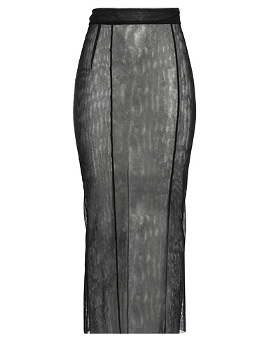 DOLCE&GABBANA Long skirt Black 53% Cotton, 26% Polyamide, 21% Elastane