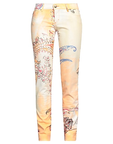 JUST CAVALLI Denim trousers Salmon pink 97% Cotton, 3% Other Fibres