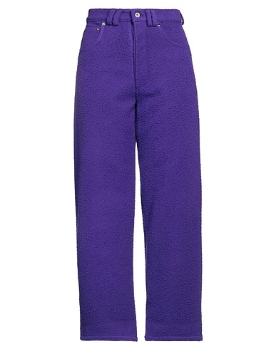 FEDERICO CINA Casual pants Purple 100% Wool