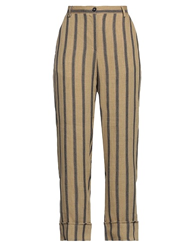 MASSIMO ALBA Casual trouser Military green 100% Linen