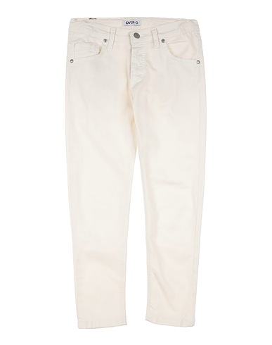 OVER/D Pantalone Avorio 98% Cotone, 2% Elastan