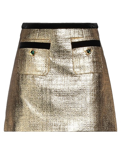 VERSACE JEANS COUTURE Mini skirt Gold 100% Polyester