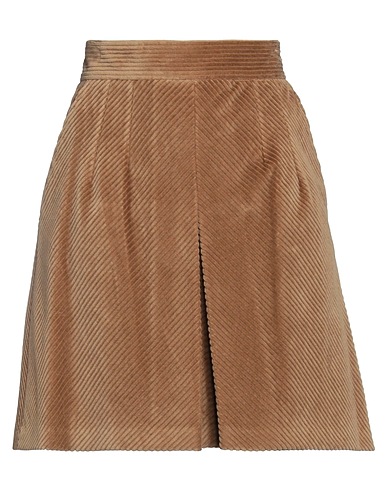 DOLCE&GABBANA Mini skirt Camel 98% Cotton, 2% Elastane, Polyester