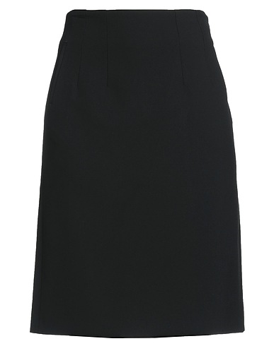 PESERICO Midi skirt Black 64% Polyester, 27% Viscose, 6% Cotton, 3% Elastane