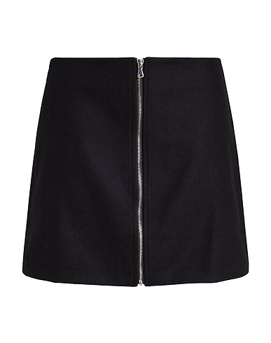 8 by YOOX Mini skirt FLANNEL MINI SKIRT

 Black 60% Wool, 30% Polyester, 10% Other Fibres