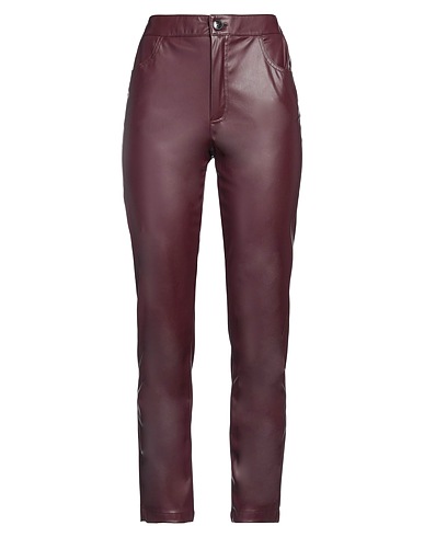 EMME by MARELLA Casual pants Burgundy 100% Polyester, Polyurethane