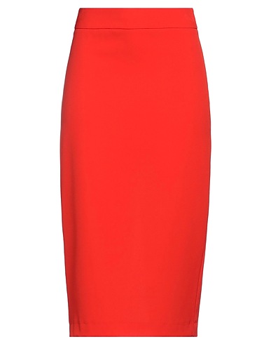 SOALLURE Midi skirt Orange 95% Polyacrylic, 5% Elastane