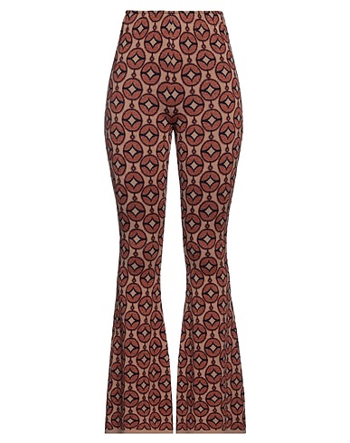 DX COLLECTION Casual trouser Camel 70% Viscose, 25% Polyester, 3% Metallic fiber, 2% Polyamide