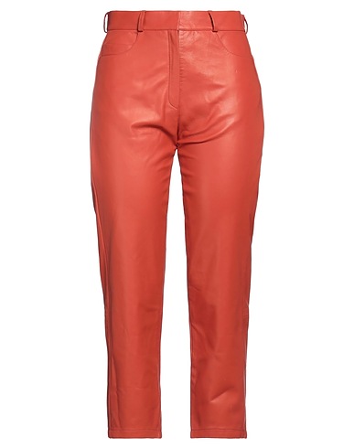 ZEYNEP ARCAY Casual pants Rust 100% Lambskin