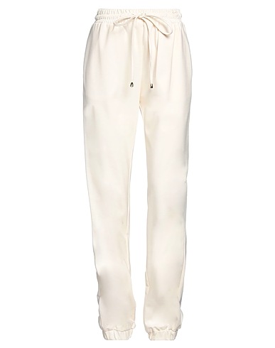 TWENTY EASY by KAOS Casual trouser Ivory 58% Viscose, 35% Polyamide, 7% Elastane