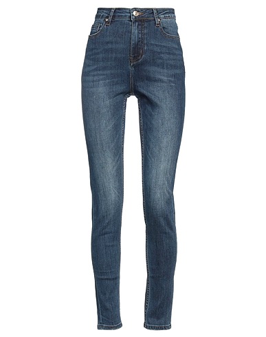TAKE-TWO Denim trousers Blue 70% Cotton, 25% Polyester, 3% Viscose, 2% Elastane