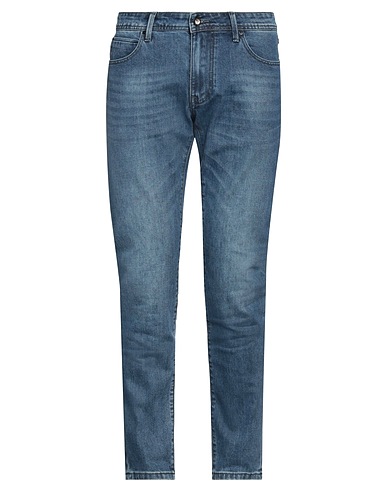 TAKE-TWO Denim trousers Blue 75% Cotton, 24% Polyester, 1% Elastane
