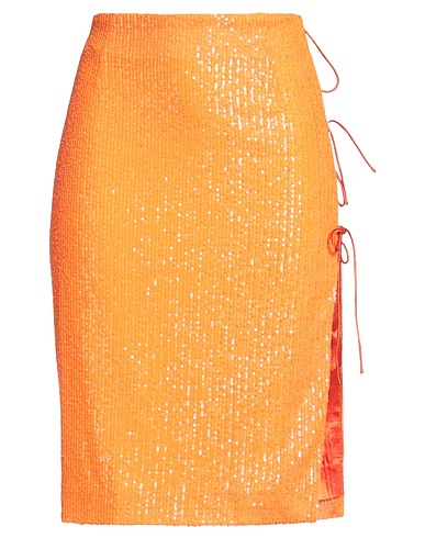 ROTATE BIRGER CHRISTENSEN Jupe mi-longue Orange 95% Polyester recyclé, 5% Élasthanne