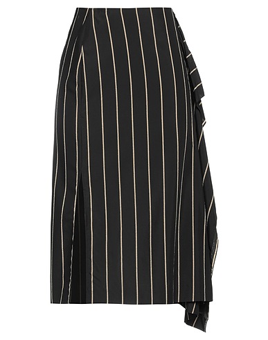 CEDRIC CHARLIER Midi skirt Black 100% Viscose
