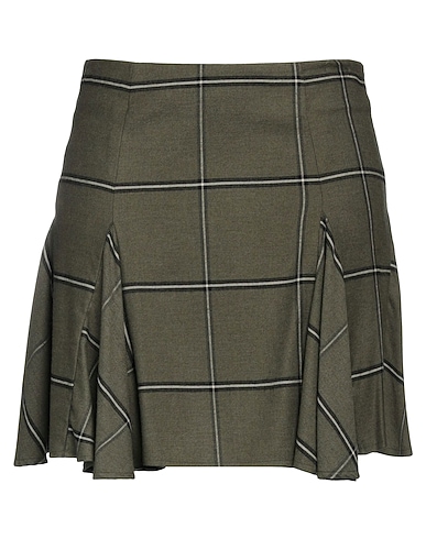 PINKO Mini skirt Military green 69% Viscose, 29% Virgin Wool, 2% Elastane