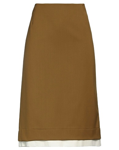 PDR PHISIQUE DU ROLE Midi skirt Military green 55% Recycled polyester, 43% Virgin Wool, 2% Elastane