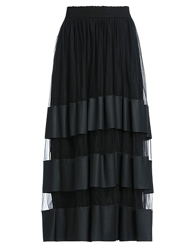 GENTRYPORTOFINO Midi skirt Black 100% Polyester, Polyurethane