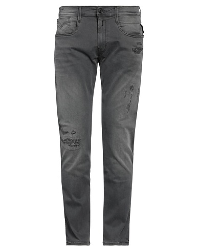 REPLAY Denim trousers Grey 68% Cotton, 27% Polyester, 5% Elastane