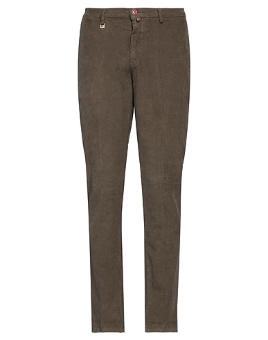 BARBATI Casual pants Khaki 97% Cotton, 3% Elastane
