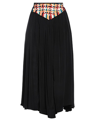 FORTE_FORTE Maxi Skirts Black 100% Viscose, Silk