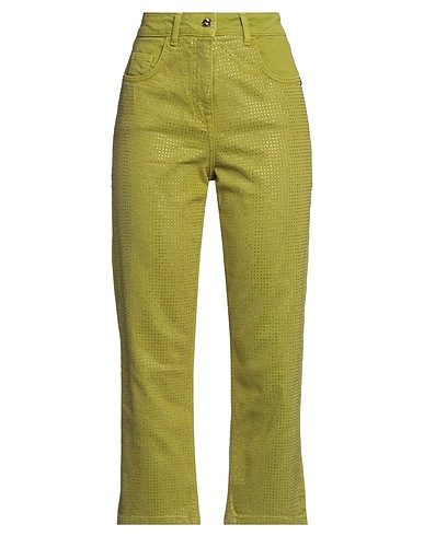 PATRIZIA PEPE Pantalone Verde chiaro 99% Cotone, 1% Elastan