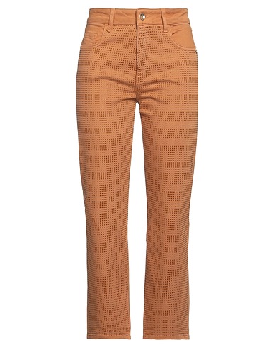 PATRIZIA PEPE Casual trouser Camel 99% Cotton, 1% Elastane