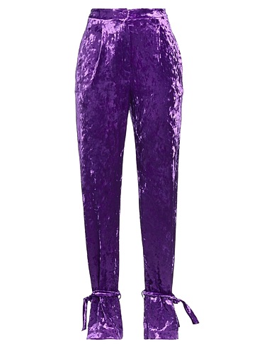 PATRIZIA PEPE SERA Casual trouser Purple 94% Polyester, 6% Elastane