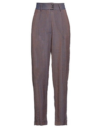 FORTE_FORTE Casual trouser Purple 84% Virgin Wool, 16% Viscose