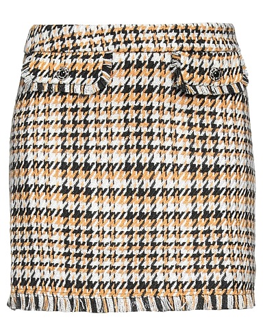 LIU •JO Mini skirt Camel 95% Polyester, 4% Metallic fiber, 1% Elastane