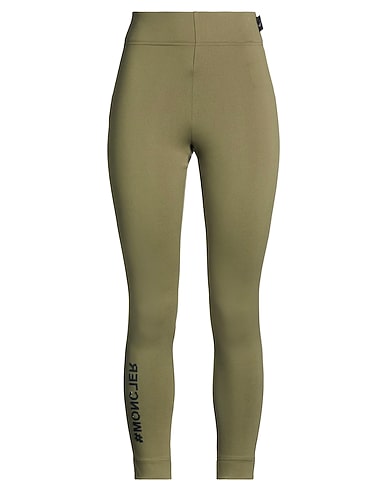 MONCLER GRENOBLE Athletic leggings Military green 86% Polyamide, 14% Elastane