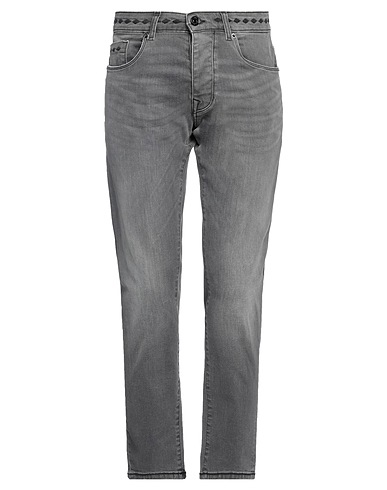 ACE DENIM Denim pants Grey 91% Cotton, 7% Polyester, 2% Elastane
