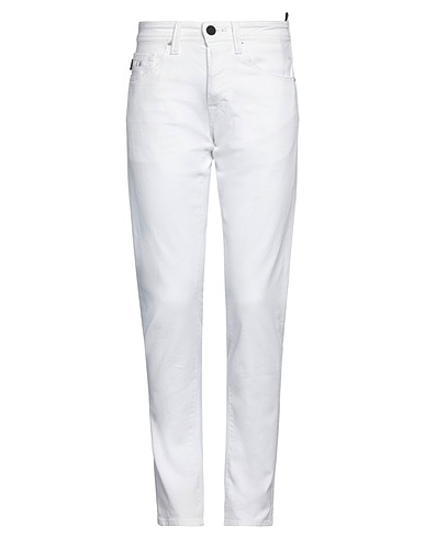 TRAMAROSSA Denim trousers White 97% Cotton, 3% Elastane
