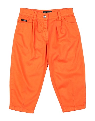 DOLCE&GABBANA Casual trouser Orange 98% Cotton, 2% Elastane, Polyester, Zamak