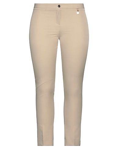 CHIARA BRUNI Casual trouser Beige 70% Polyester, 30% Viscose