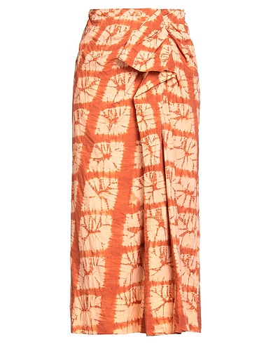 ULLA JOHNSON Midi skirt Brick 100% Cotton