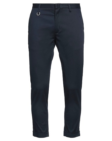 PAOLO PECORA Casual trouser Midnight blue 97% Cotton, 3% Elastane