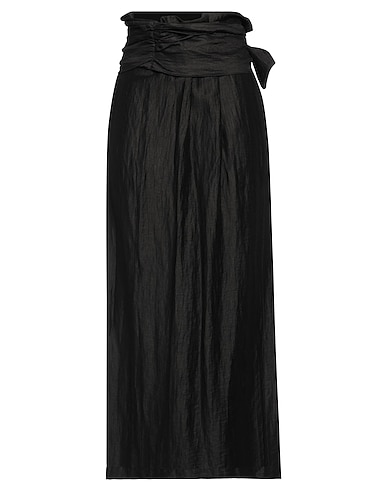 JIJIL Long skirt NERO 88% Linen, 12% Polyamide