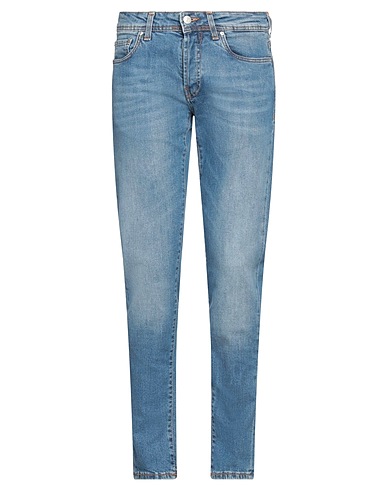 LIU •JO MAN Denim trousers Blue 98% Cotton, 2% Elastane