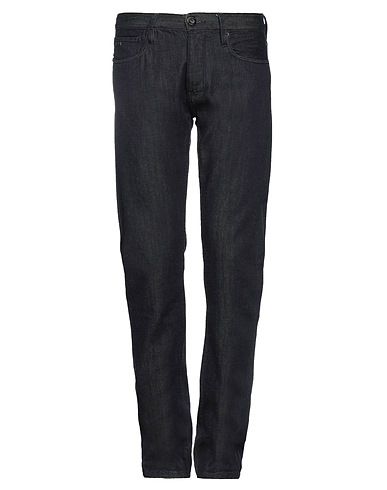 EMPORIO ARMANI Denim pants Blue 88% Cotton, 12% Wool