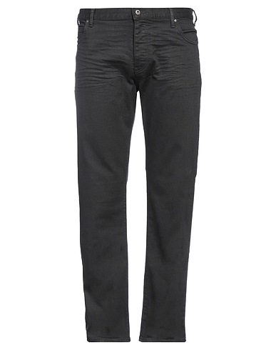 EMPORIO ARMANI Denim pants Black 99% Cotton, 1% Elastane