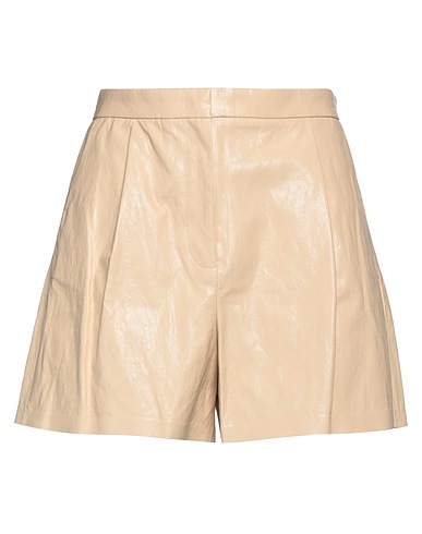 PINKO Shorts & Bermuda Beige 75% Viscose, 14% Polyester, 7% Cotton, 4% Metallic fiber