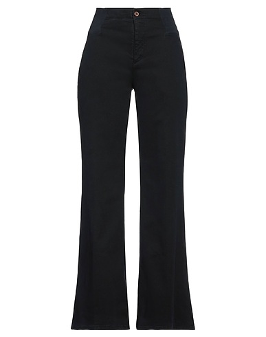 EUROPEAN CULTURE Casual pants Midnight blue 98% Cotton, 2% Elastane