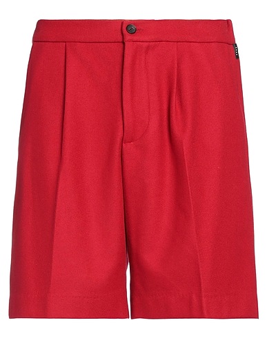 HEVÒ Shorts & Bermuda Rosso 53% Lana Vergine, 44% Poliestere, 3% Elastan