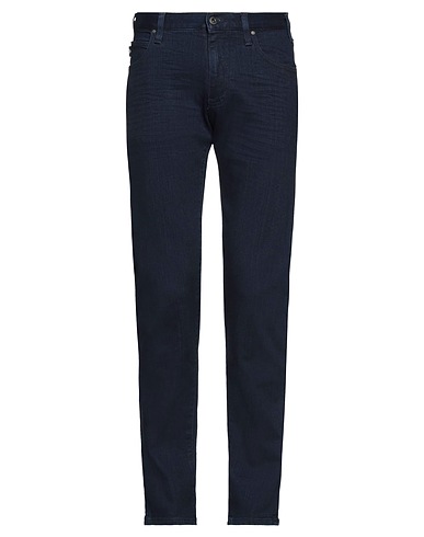 EMPORIO ARMANI Denim trousers Blue 99% Cotton, 1% Elastane